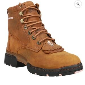 Justin Boots Womens Aged Bark Lace Up  Ankle Boots Size 5.5 Kiltie